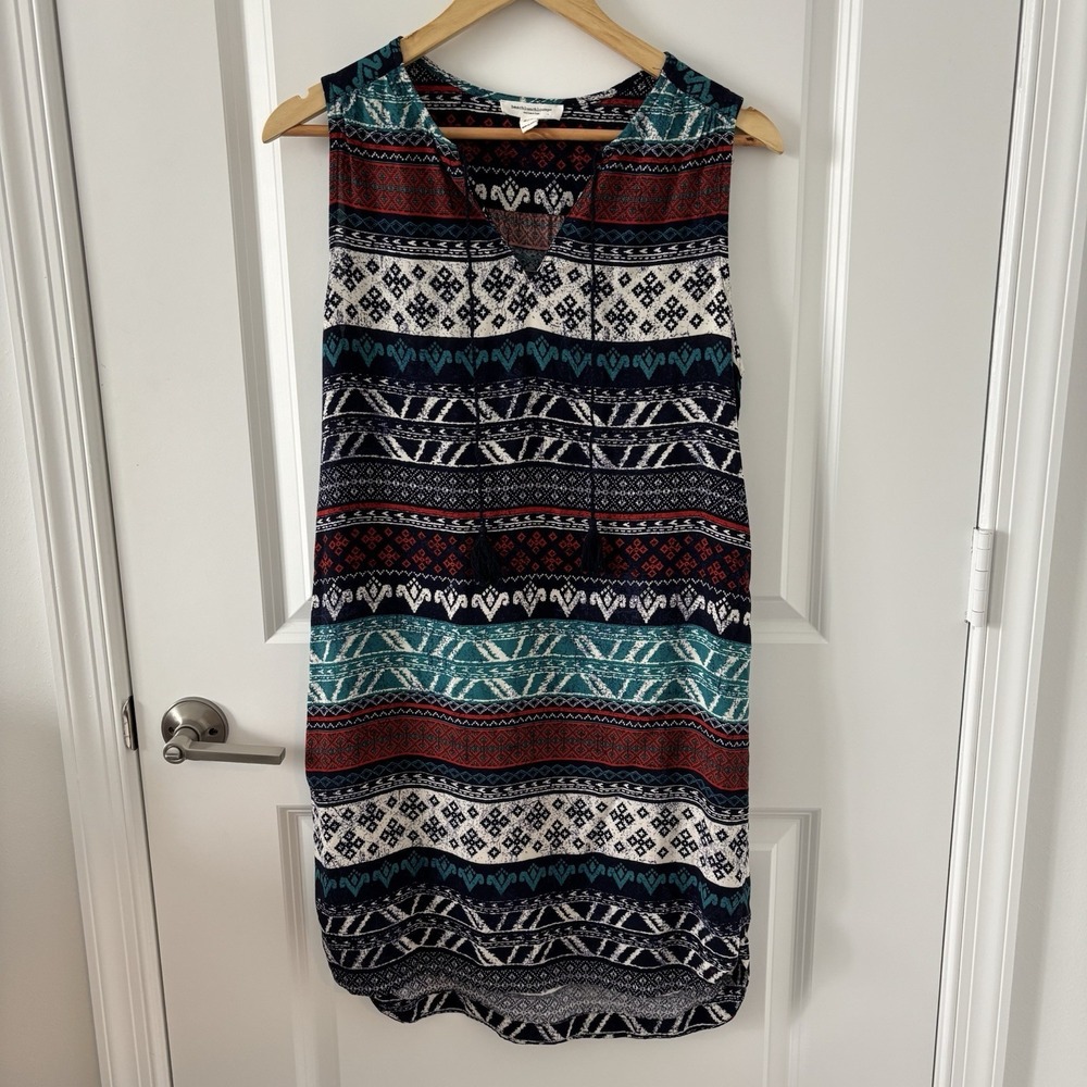 Beachlunchlounge | Lightweight Boho Summer Dress Womens Sleeveless Multicolor S
